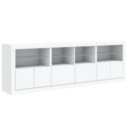 Berkfield Home Sideboard with LED Lights White 202x37x67 cm - Size: 202 x 37 x 67 cm - thumbnail 5