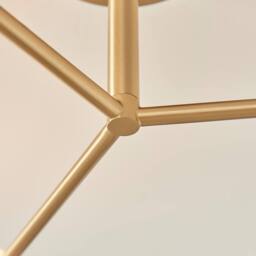 FurnitureboxUK Martha 3 Frosted Glass Globes Ceiling Light in Gold - thumbnail 6