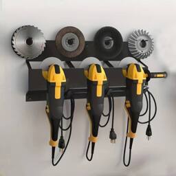 Hinsinc Wall Mount Metal Angle Grinder Storage Rack in Black - Size: 10000mm x 520mm - thumbnail 5