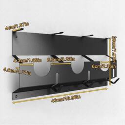 Hinsinc Wall Mount Metal Angle Grinder Storage Rack in Black - Size: 10000mm x 520mm - thumbnail 2