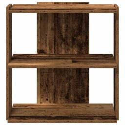 Berkfield Home Bookcase 3-Tier Old Wood 60x30x60 cm Engineered Wood in Brown - Size: 60 x 30 x 60 cm - thumbnail 4