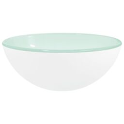 Berkfield Home Basin Tempered Glass 30x12 cm White - thumbnail 2