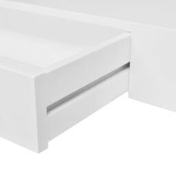 Berkfield Home Floating Wall Shelves with Drawers 2 pcs White 80 cm - thumbnail 5