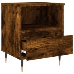 Berkfield Home Bedside Cabinets 2 pcs Smoked Oak 40x35x50 cm Engineered Wood in Brown - Size: 40 x 35 x 50 cm - thumbnail 6