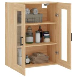 Berkfield Home Wall Mounted Cabinet Sonoma Oak 69.5x34x90 cm in Light Oak - thumbnail 5