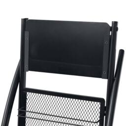 Berkfield Home Magazine Rack 40x32x131 cm Black A4 - Size: 40 x 32 x 131 cm - thumbnail 4