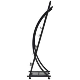 Berkfield Home Magazine Rack 40x32x131 cm Black A4 - Size: 40 x 32 x 131 cm - thumbnail 3