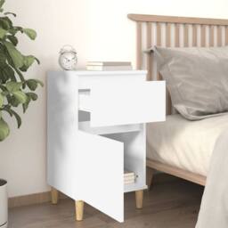 Berkfield Home Bedside Cabinets 2 pcs White 40x35x70 cm - Size: 40 x 35 x 70 cm - thumbnail 3
