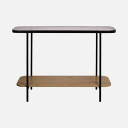 sweeek 110cm Vintage Console With Black Metal & Wood Effcet in Light Brown - thumbnail 2