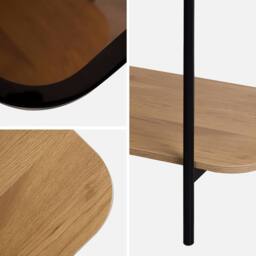 sweeek 110cm Vintage Console With Black Metal & Wood Effcet in Light Brown - thumbnail 3