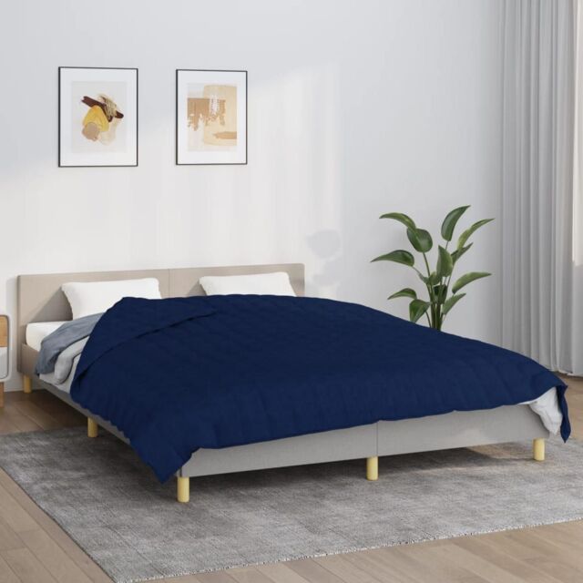 Berkfield Home Weighted Blanket Blue 200x230 cm 13 kg Fabric - image 1