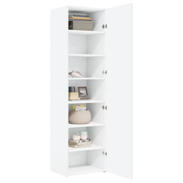 Berkfield Home Highboard White 50x42.5x185 cm Engineered Wood - image 1