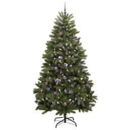 Berkfield Home Elegant Artificial Christmas Tree with Stand Green 240 cm PVC and - thumbnail 4