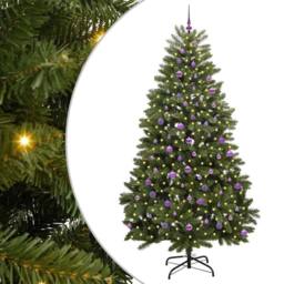 Berkfield Home Elegant Artificial Christmas Tree with Stand Green 240 cm PVC and - thumbnail 3