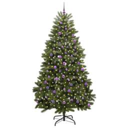 Berkfield Home Elegant Artificial Christmas Tree with Stand Green 240 cm PVC and - thumbnail 1