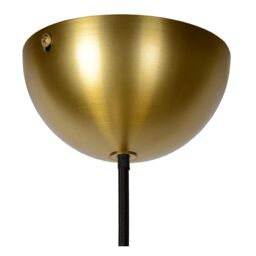 Netlighting Lucide AKRON Pendant light 50 cm 1xE27 Black in Yellow - thumbnail 3