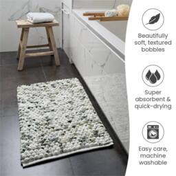 Nordara Green Two-Piece Bathroom & Toilet Base Non-Slip Rug Set - thumbnail 5