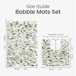 Nordara Green Two-Piece Bathroom & Toilet Base Non-Slip Rug Set - thumbnail 4
