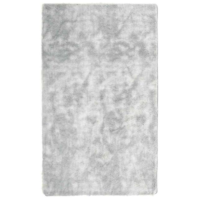 Berkfield Home Shaggy Rug High Pile NAVARRA Silver Grey 60x100 cm Polyester - Size: Medium - image 1
