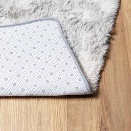Berkfield Home Shaggy Rug High Pile NAVARRA Silver Grey 60x100 cm Polyester - Size: Medium - thumbnail 6