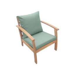 sweeek 4-seater wooden garden sofa set in Brown - thumbnail 5