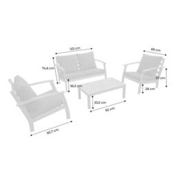 sweeek 4-seater wooden garden sofa set in Brown - thumbnail 7