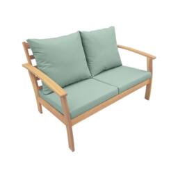 sweeek 4-seater wooden garden sofa set in Brown - thumbnail 4