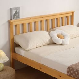 Comfy Living Ltd Low Footend Wooden Bed Frame in Light Brown - Size: Single - thumbnail 3