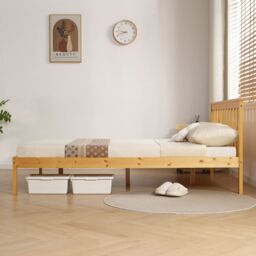 Comfy Living Ltd Low Footend Wooden Bed Frame in Light Brown - Size: Single - thumbnail 6