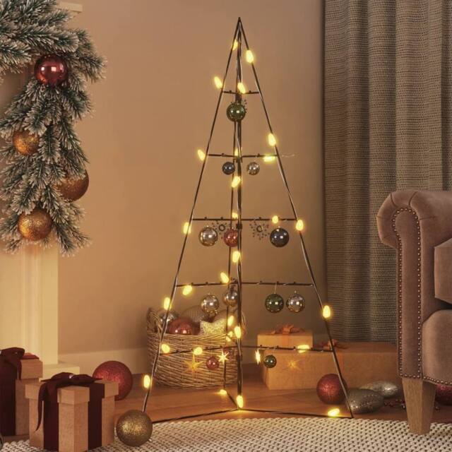 Berkfield Home Metal Christmas Tree for Decoration Black 100 cm - image 1