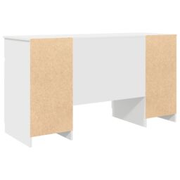 Berkfield Home Desk White 140x49x76 cm Engineered Wood - Size: 140 x 49 x 76 cm - thumbnail 6