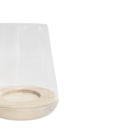 Ivyline Padstow Whitewash Rounded Lantern - H28.5cm x D21cm - Matching Candle Holders & Plates Available - Made of premium quality wood - thumbnail 3