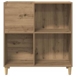 Berkfield Home Record Cabinet Artisan Oak 84.5x38x89 cm Engineered Wood in Brown - thumbnail 4
