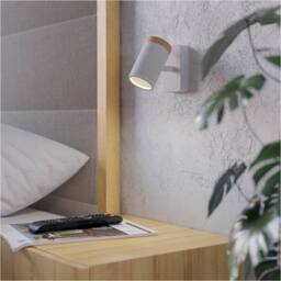 Loops 2 PACK LED Ceiling Spotlight in White & Brown for Elegant Bathroom - thumbnail 3