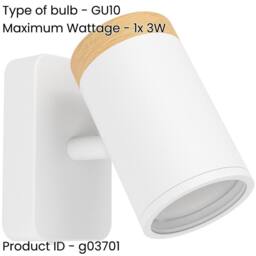 Loops 2 PACK LED Ceiling Spotlight in White & Brown for Elegant Bathroom - thumbnail 2