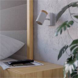 Loops 2 PACK LED Ceiling Spotlight in White & Brown for Elegant Bathroom - thumbnail 6