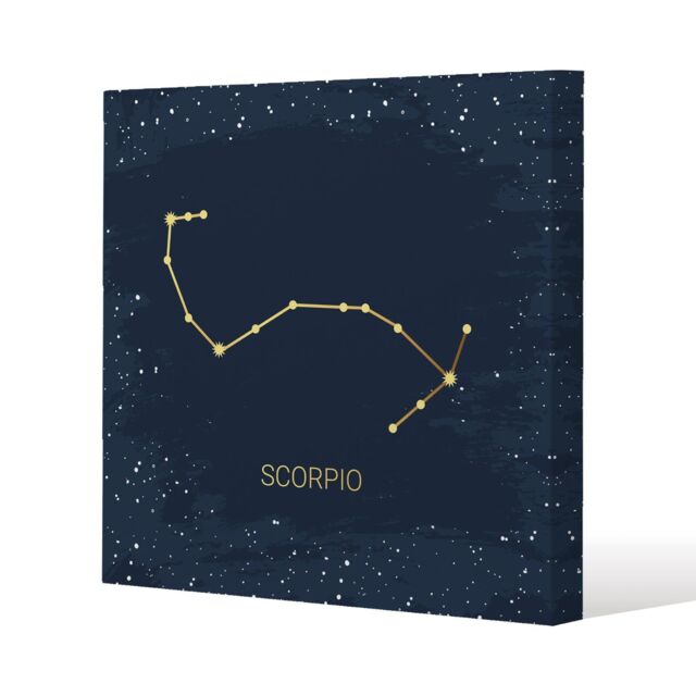Benjamin Tate Design Gold scorpio (canvas) / 61 x 61 x 4cm in Natural - Size: 61 x 61 x 4 cm - image 1