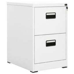 Berkfield Home Filing Cabinet White 46x62x72.5 cm Steel - thumbnail 1