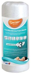 Sareer Furniture Limited Cool Blue Memory Foam Mattress in White - Size: Small Double - thumbnail 5