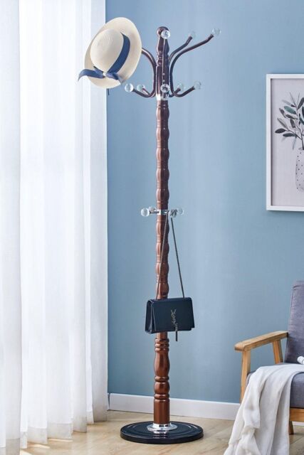 Modernique Vetro Thick Metal Tube Stand Tube Coat Rack with Heavy Sturday Marble Base in Brown - image 1