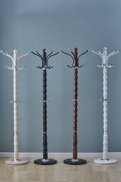 Modernique Vetro Thick Metal Tube Stand Tube Coat Rack with Heavy Sturday Marble Base in Brown - thumbnail 6