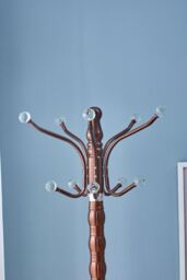 Modernique Vetro Thick Metal Tube Stand Tube Coat Rack with Heavy Sturday Marble Base in Brown - thumbnail 4