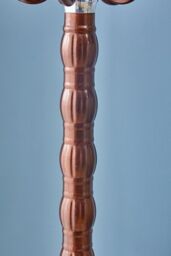 Modernique Vetro Thick Metal Tube Stand Tube Coat Rack with Heavy Sturday Marble Base in Brown - thumbnail 3