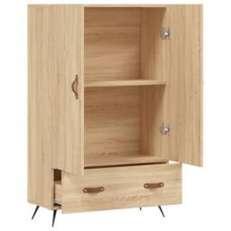 Berkfield Home Highboard Sonoma Oak 69.5x31x115 cm Engineered Wood in Light Tan - thumbnail 5