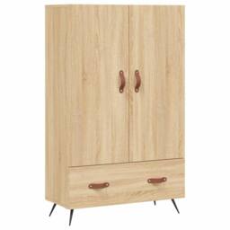Berkfield Home Highboard Sonoma Oak 69.5x31x115 cm Engineered Wood in Light Tan - thumbnail 2
