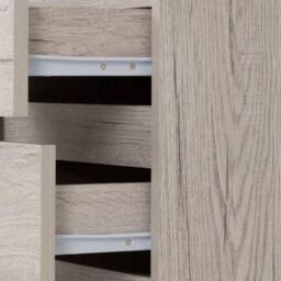 FORGEVIO Urban Snow Beige 3 Drawer Bedside Storage - thumbnail 3