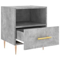 Berkfield Home Bedside Cabinet Concrete Grey 40x35x47.5 cm Engineered Wood - thumbnail 3