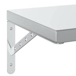 Berkfield Home Wall Shelves 2 pcs 50x30 cm Silver Stainless Steel - thumbnail 8
