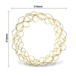 Netagon Outdoor 140 Led Christmas Copper Door Wreath With Timer, Power Supply & 10m Lead in Gold - thumbnail 2