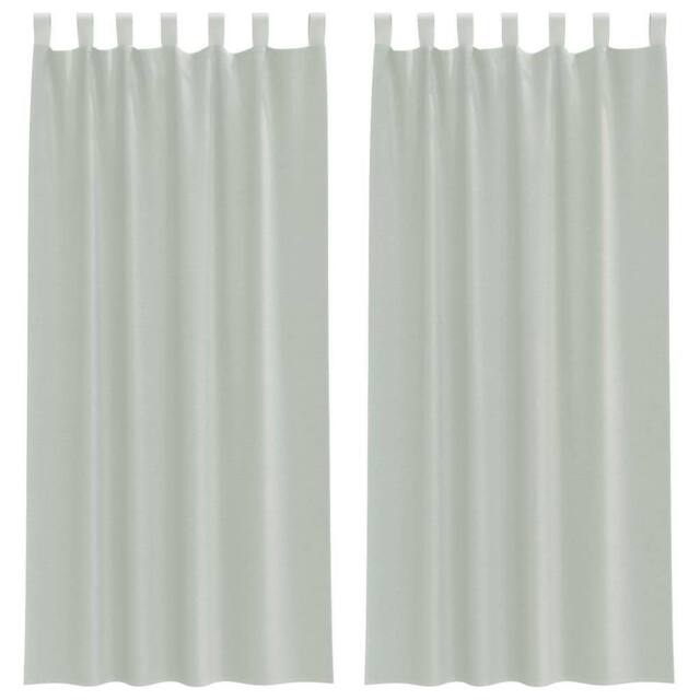Berkfield Home Voile Curtains with Loops 2 pcs Light Grey 140x245 cm - image 1